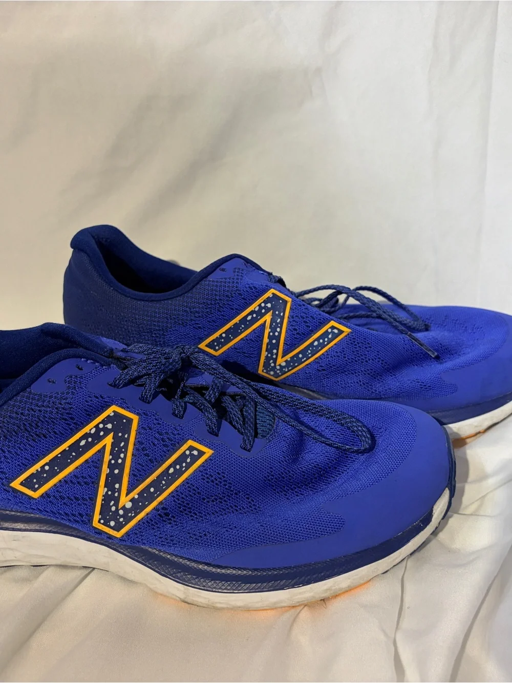 New Balance Men’s Royal Blue Running Sneakers with Yellow Trim